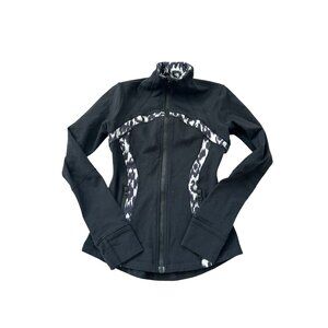 LULULEMON Womens Black Purple Ikat Track Jacket Size 2